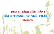 Bài 5 trang 87 SGK Toán 6 tập 1 Cánh Diều